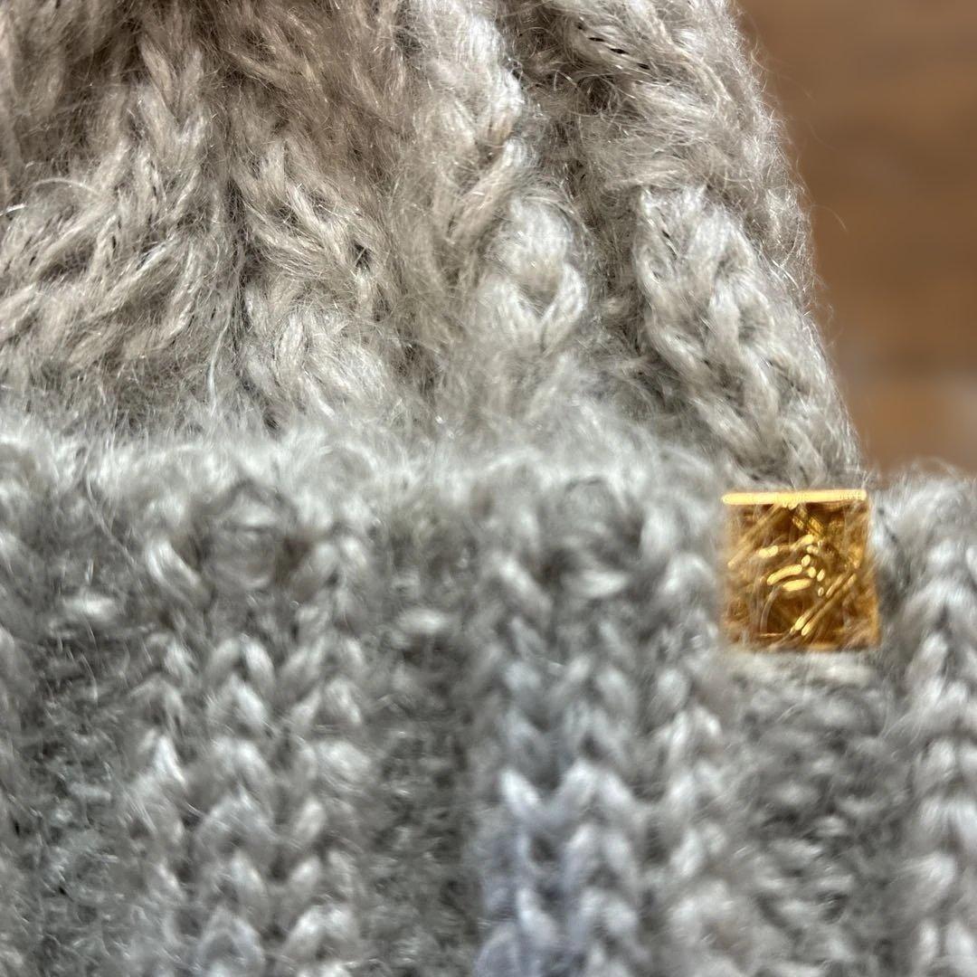 CA4LAフォックスファーポンポン付きニット帽