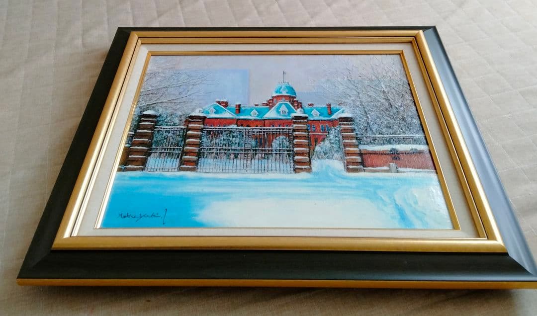 油絵　冬麗（旧北海道庁舎）F8 洋画家・池畠史幸　新作真筆画