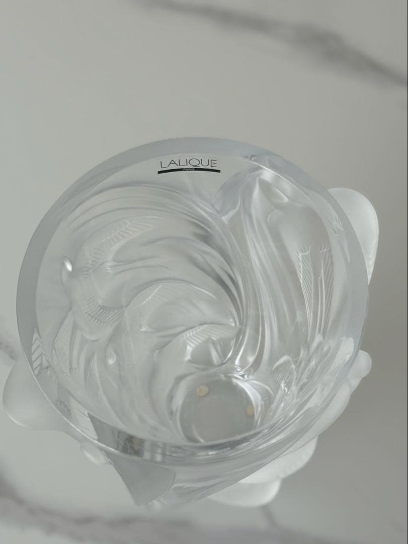 LALIQUE クリスタルガラス 花瓶　フラワーベース