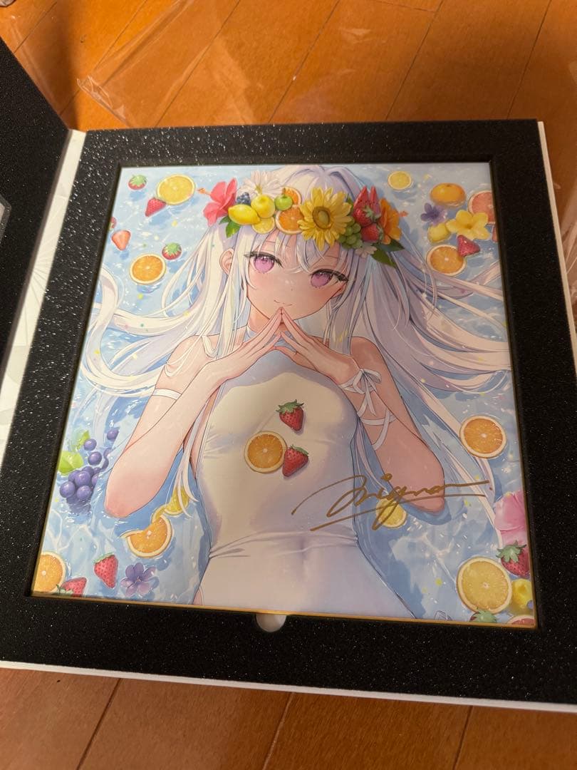 mignon mignonium 直筆サイン色紙 + 高級オーダーメイドフレーム