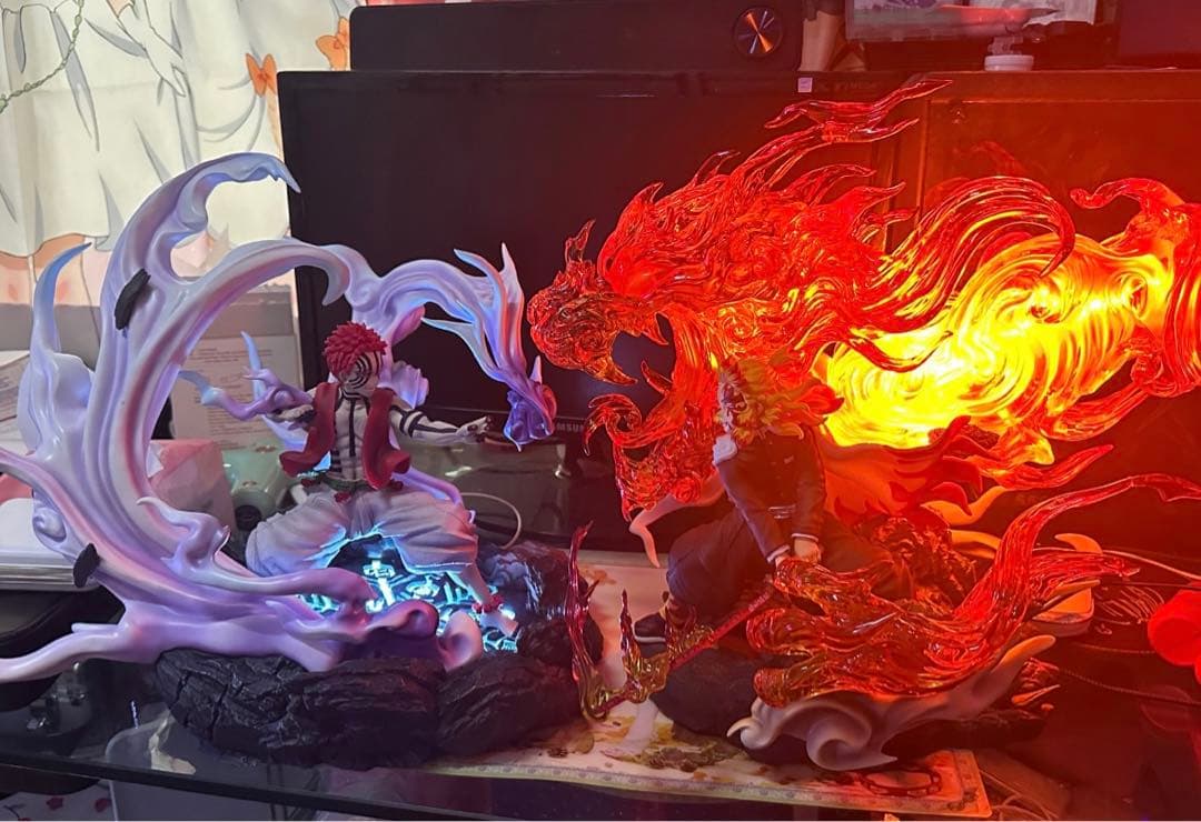 鬼滅の刃 煉獄杏寿郎 猗窩座 フィギュア ガレージキット