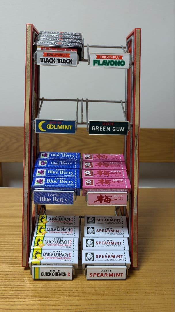 昭和レトロ　ロッテガム　陳列棚　ディスプレイスタンド　駄菓子屋