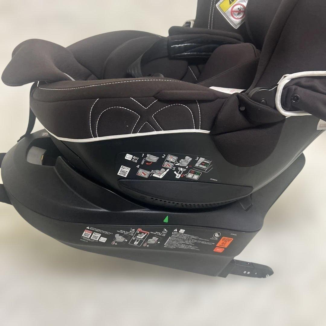 【美品】エールべべ　クルット4 oui isofix ブラウン　インナーパッド