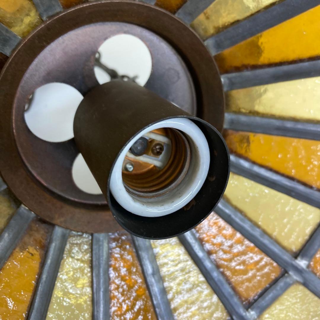 A280-53 アンティーク ステンドグラス吊り下げ照明器具 吊り下げランプ