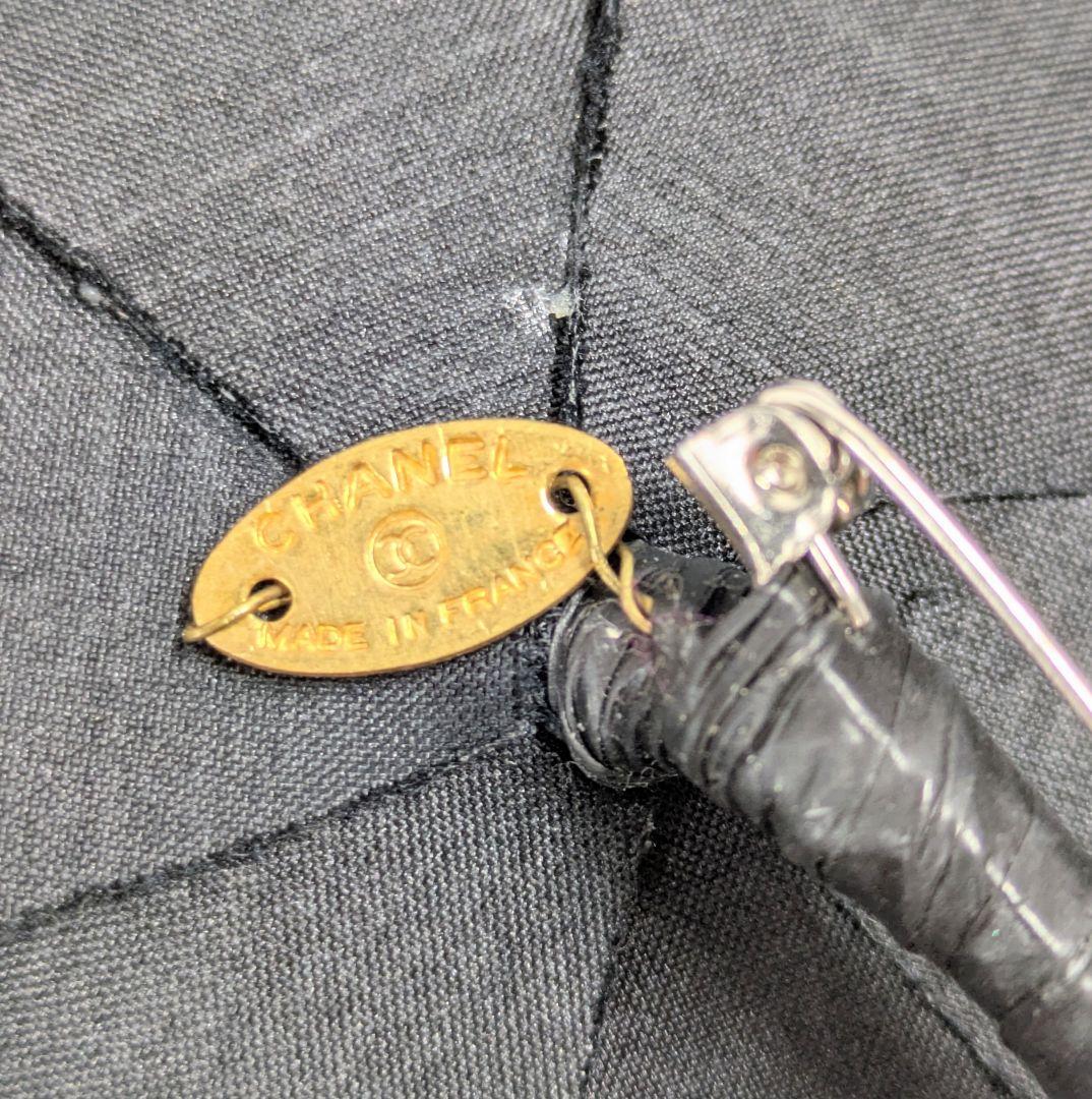 CHANELシャネル カメリアブローチ　ブラック　ゴールドプレート