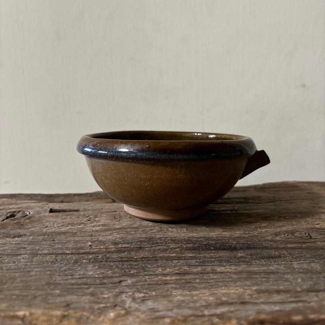 古い小砂焼片口　平清水　酒器　アンティーク　骨董　古民芸　検:白洲正子　李朝