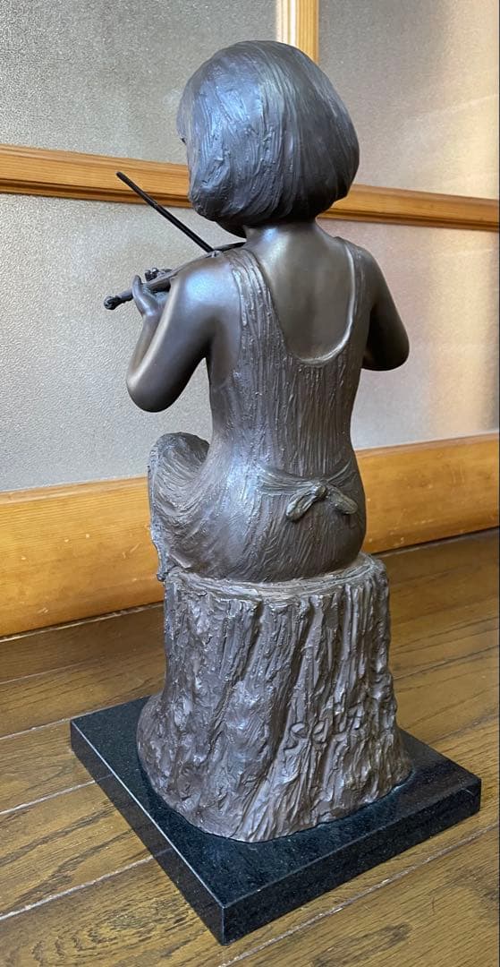 Bronze Statueブロンズ像『かなでる』 玉野 勢三 作品 置物オブジェ