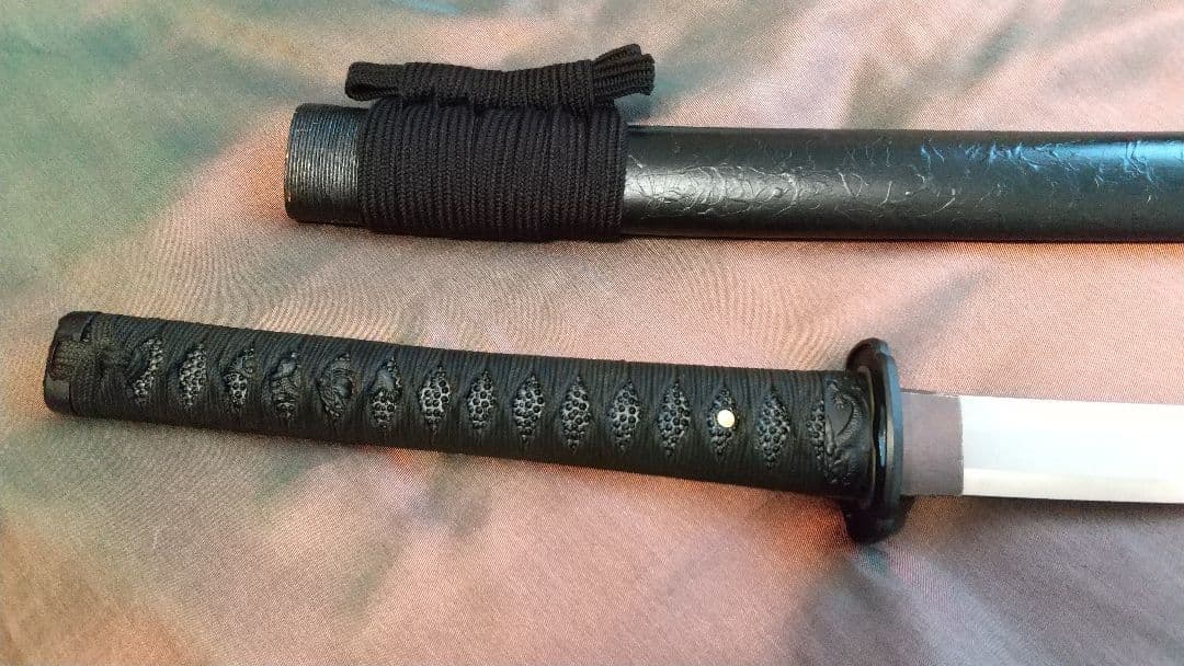 【直刃紋様】模造刀 小鍔 刀剣 大刀 模擬刀 拵え刀 katana sword