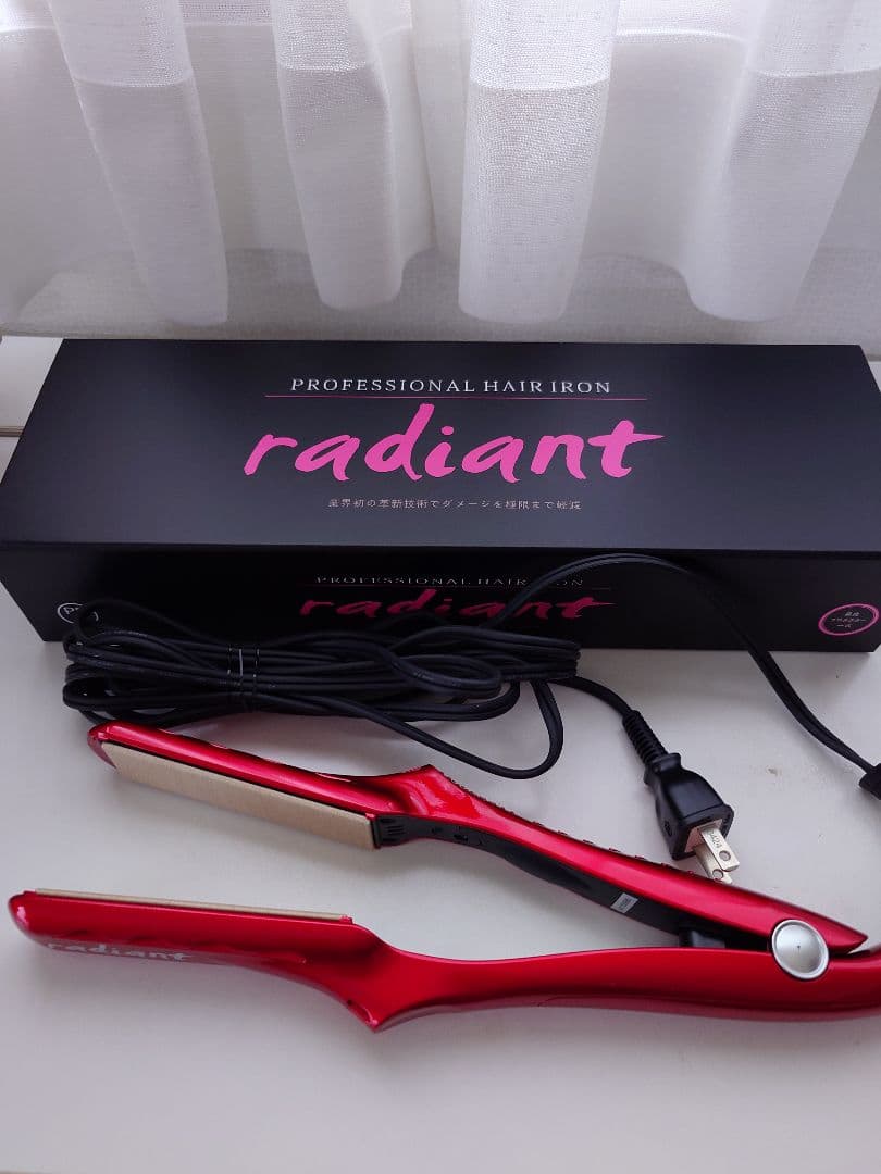 radiant ストレートヘアアイロン 赤　正規品
