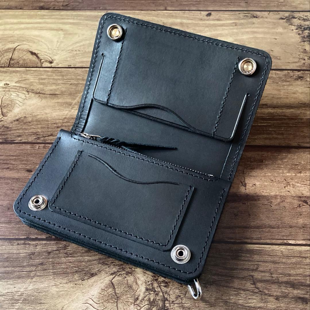 【お札を折らずに収納】COW CRUSTトラッカーウォレット150（ミドル）3層