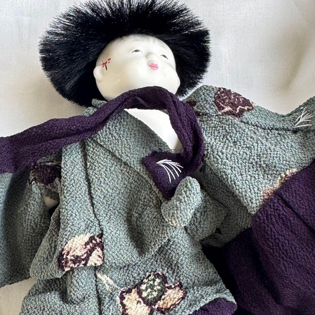 御所人形　わらべ男の子　身長12cm五代目光宝作　吉野光宝