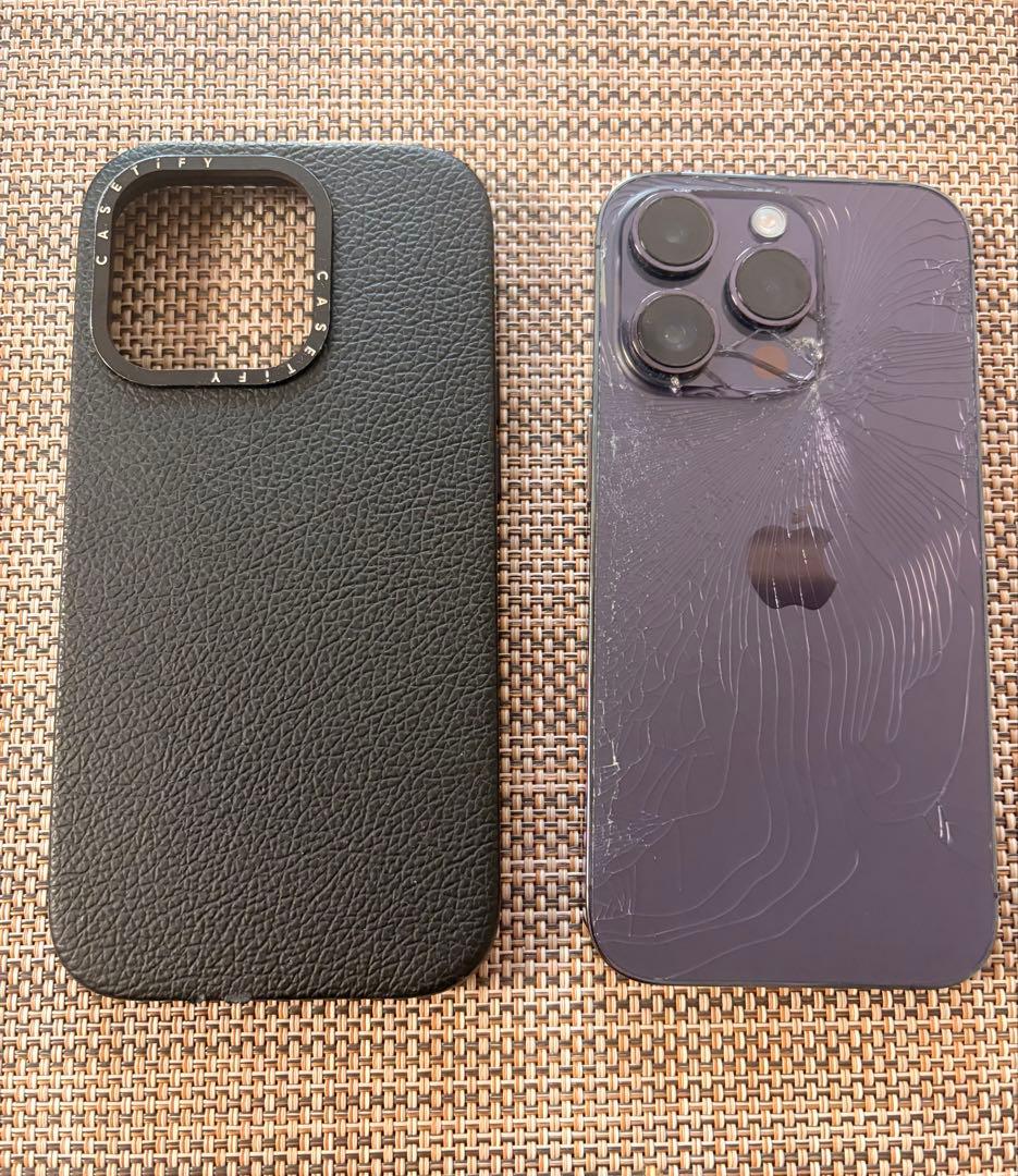 iPhone 14Pro 128GB【背面割れあり】 ディープパープル