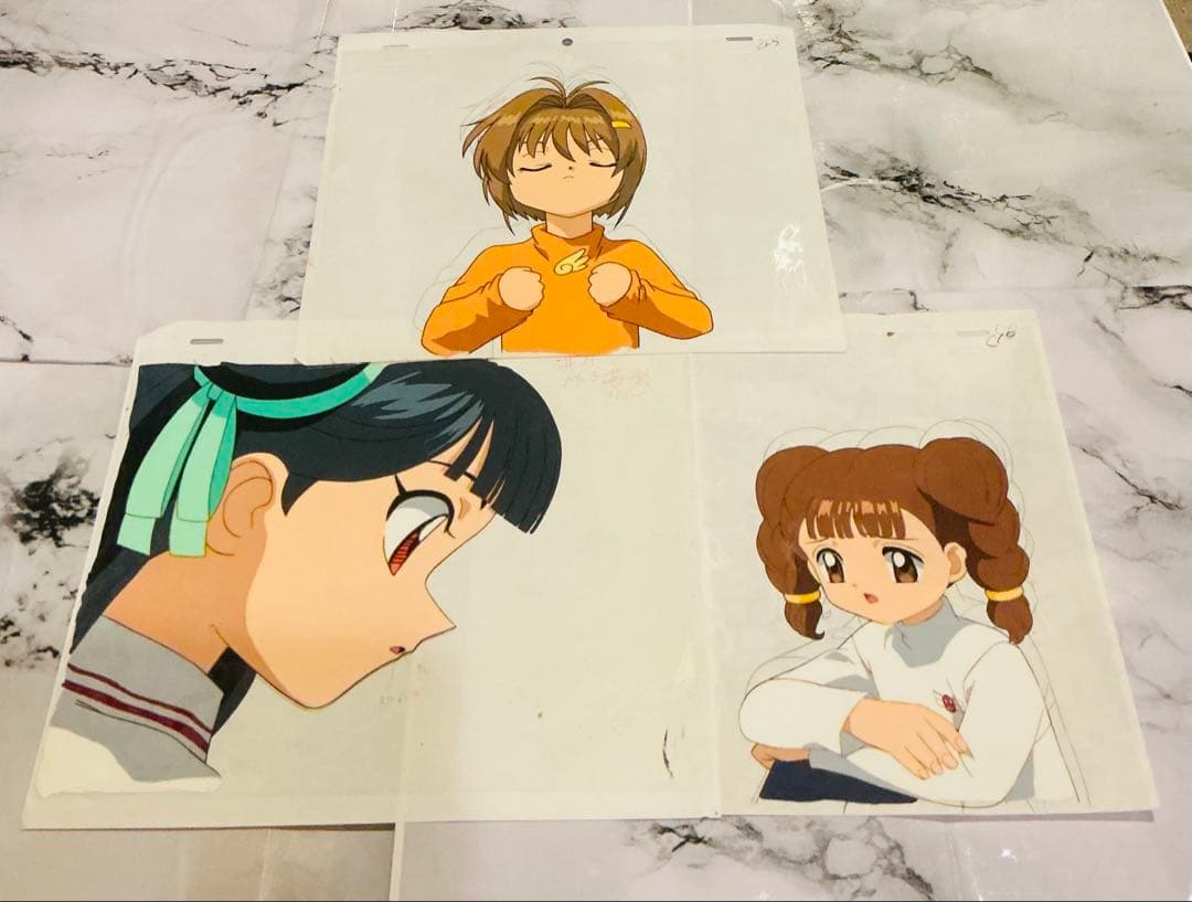 カードキャプターさくら　セル画　さくらちゃん　苺鈴ちゃん　千春ちゃん　3枚セット