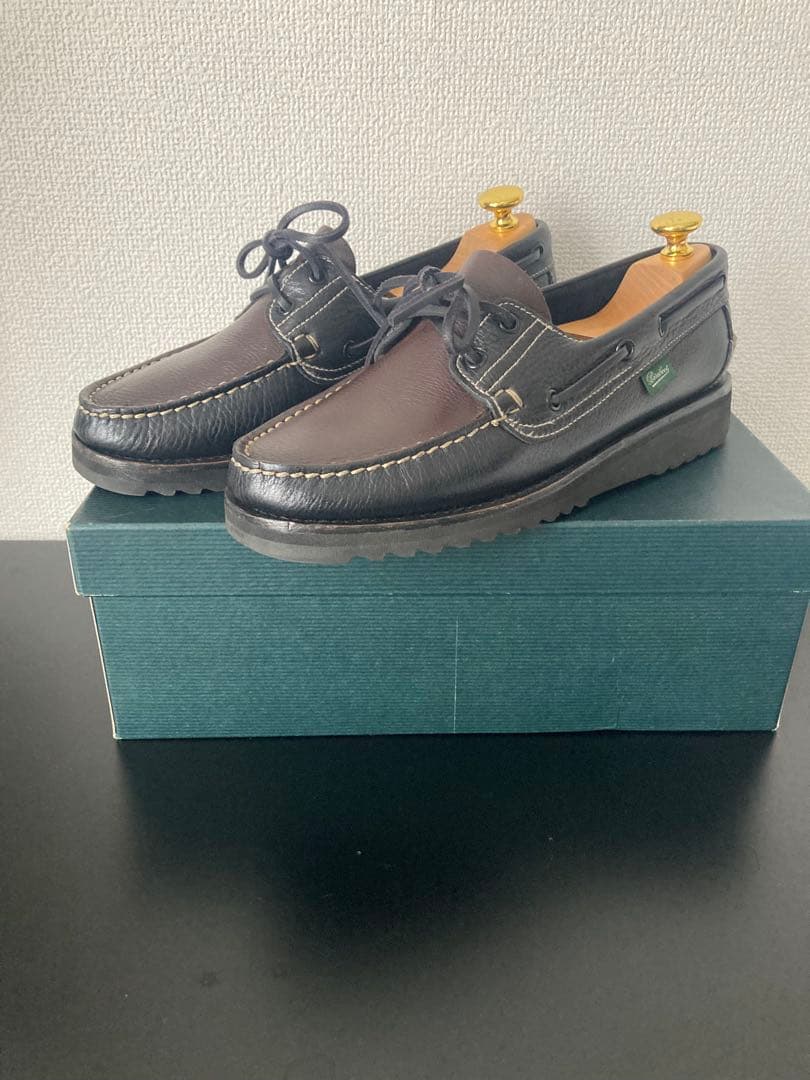 PARABOOT：BARTH SPORT デッキシューズ ブラック×ブラウン 7