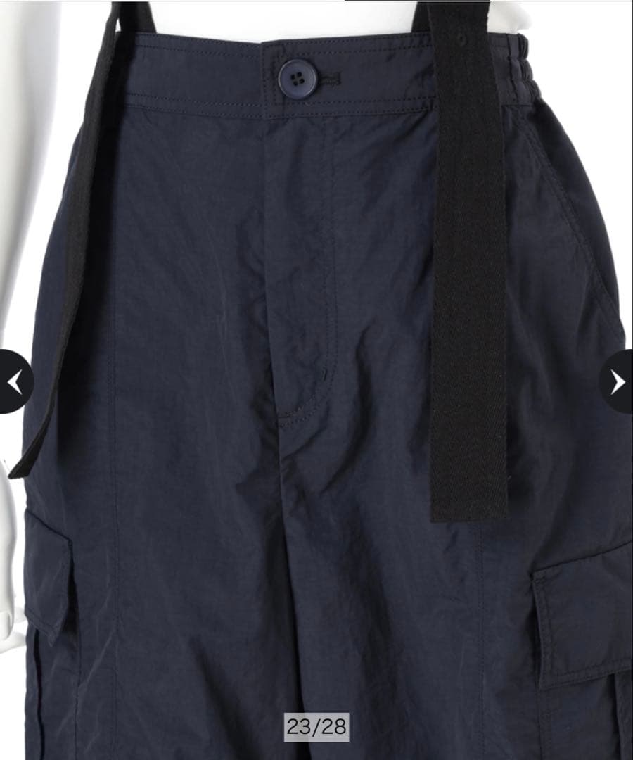 Arpege story 撥水サス付きパラシュートパンツ　ネイビー　新品