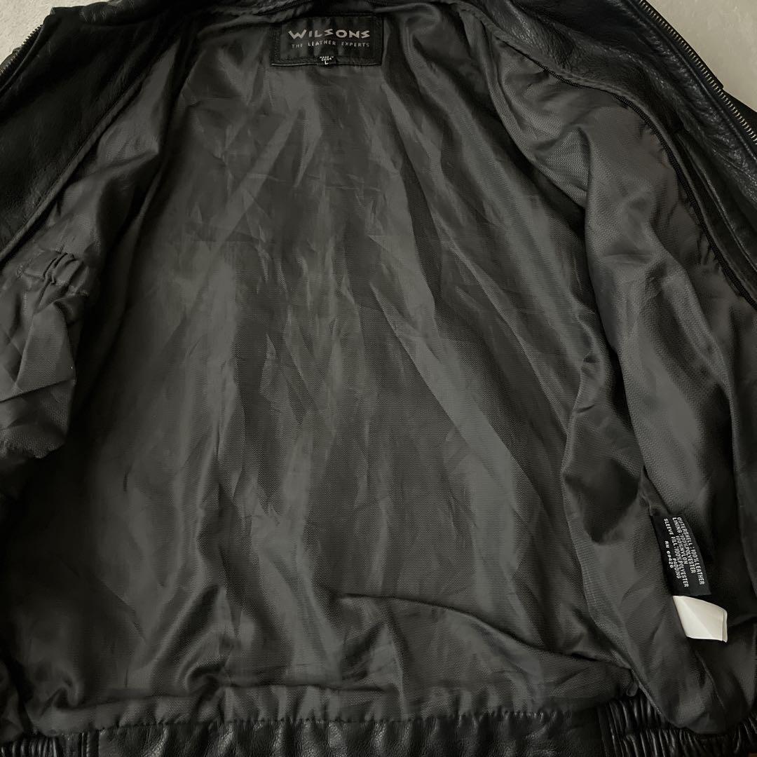 レザージャケット 本革 シングルライダース ブルゾン ブラック