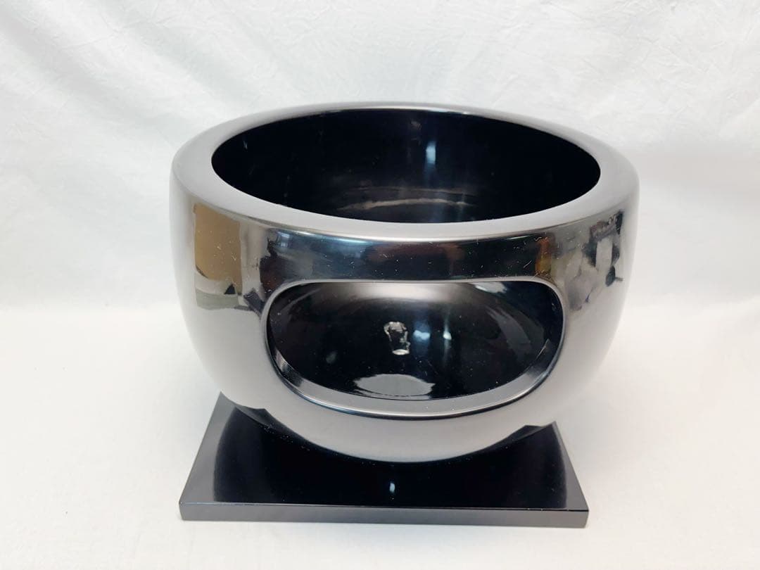 未使用 茶道具 月松斎造 尺一 黒塗 眉風炉 陶印 灰匙 火箸 前瓦 敷板 元箱