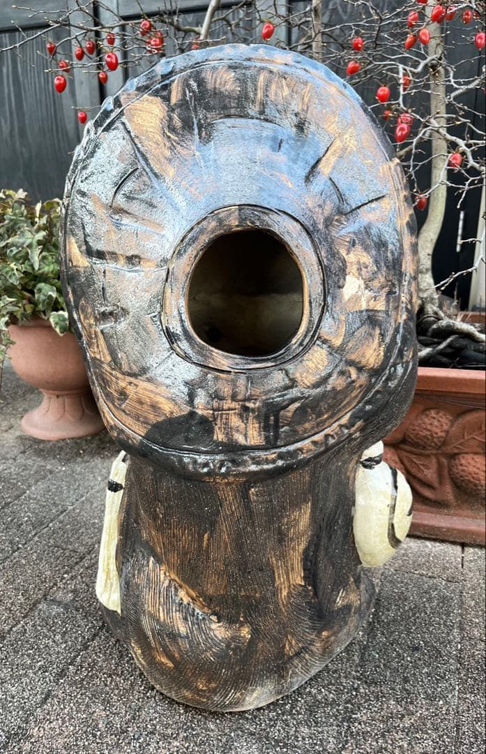 狸庵作 信楽焼 狸 高さ62cm 大型 手作り 置物 商売繁盛 開運