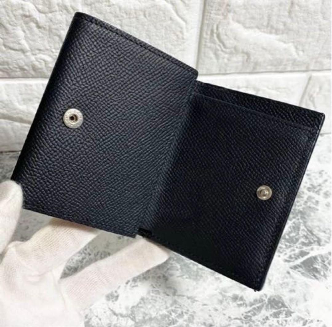 ボナベンチュラ シュリンクレザー スモールウォレット ブラック