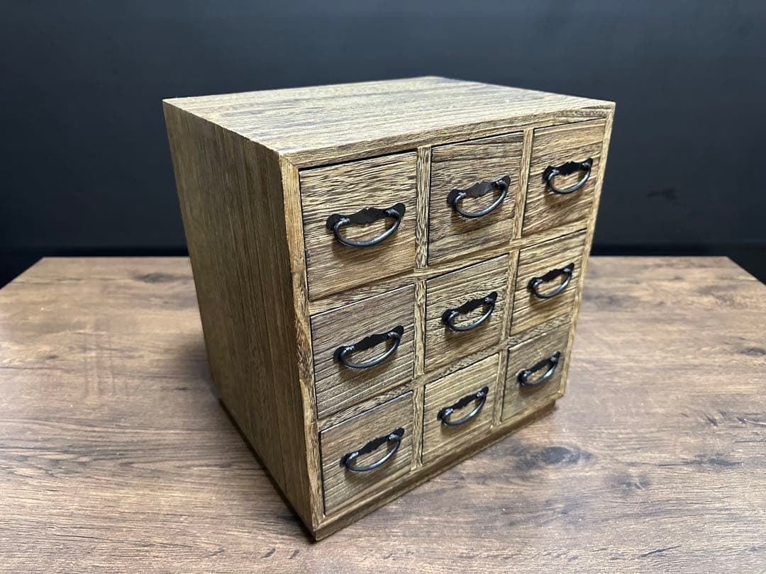 総桐造り　昭和レトロ　9杯小引き出し