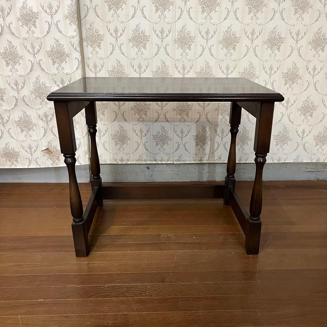 【アンティーク】昭和レトロ 木製 サイドテーブル ローテーブル 飾り台 古道具