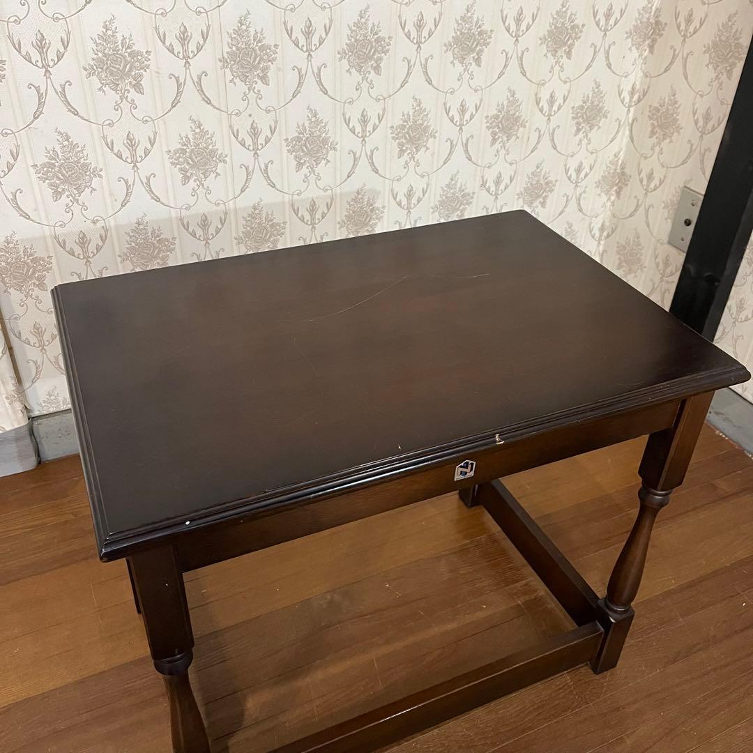 【アンティーク】昭和レトロ 木製 サイドテーブル ローテーブル 飾り台 古道具