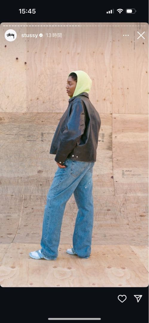 Stussy Garage Jacket Leather ジャケット レザー M