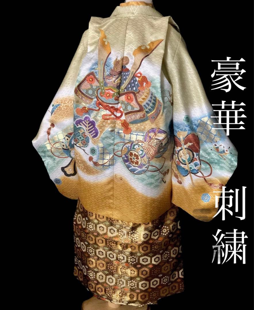【美品　未使用品】豪華刺繍　七五三 5歳　男の子　逸品　羽織　着物　袴　セット
