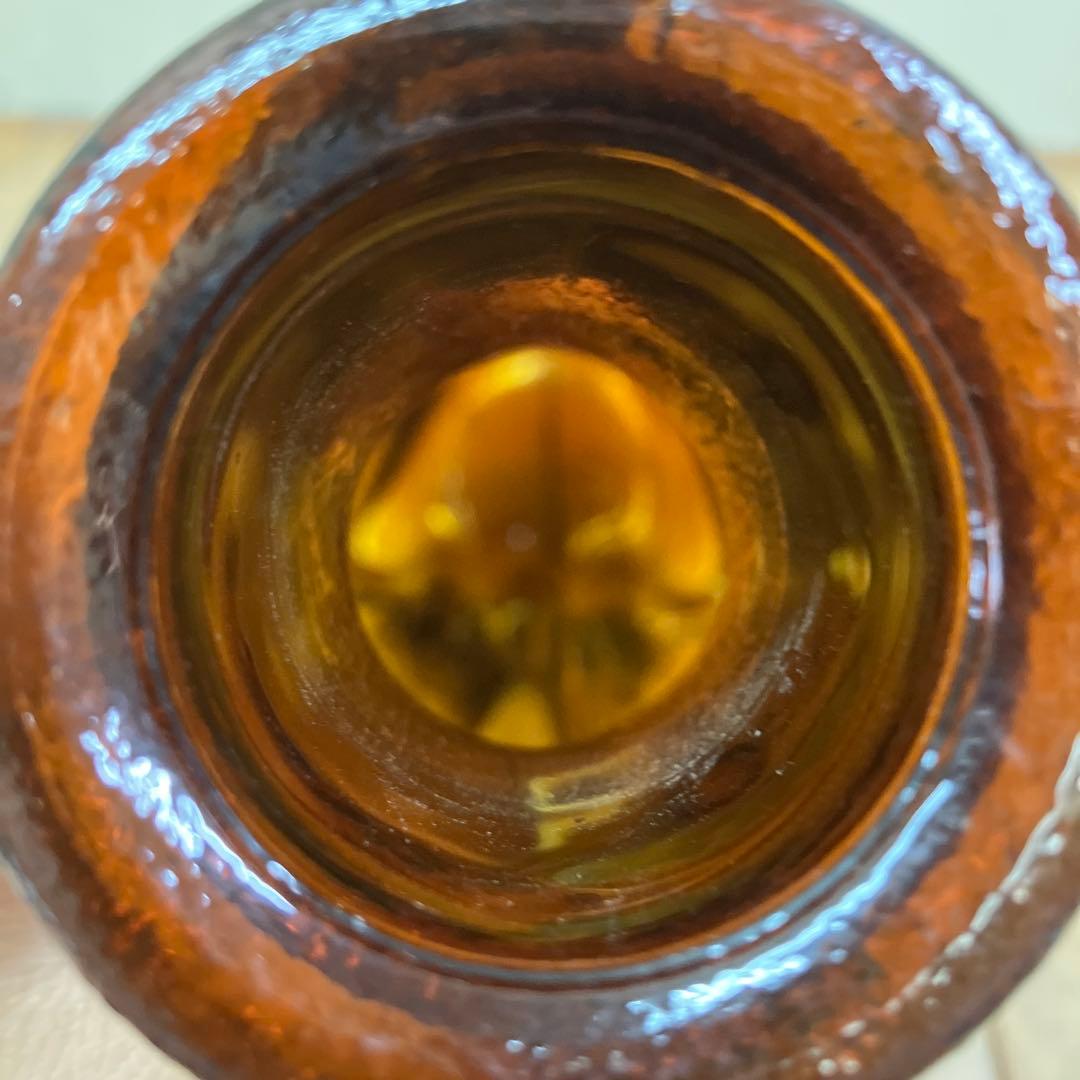 D-4 ② ヴィンテージ ダックスフント ダキャンタ デカンタ アンバーガラス