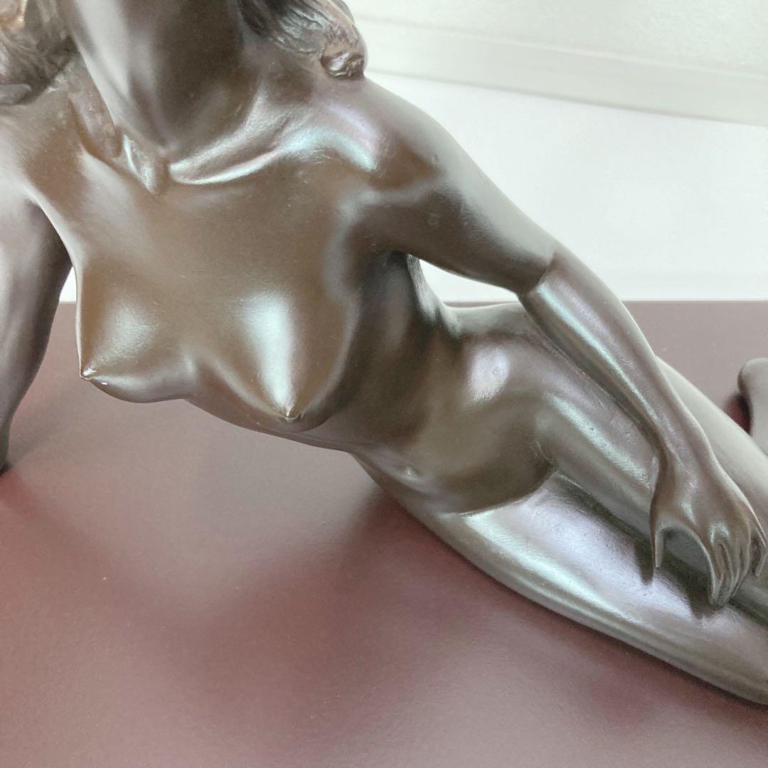 清河宗翠作　ドリーム　ブロンズ像　台座・証明書・外箱付き