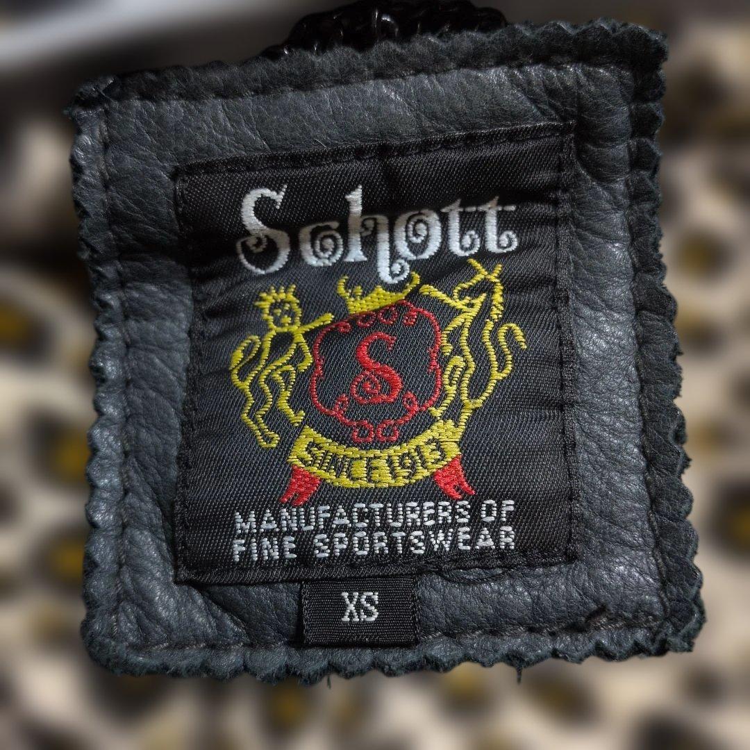 ショットクラシックレーサーレオパードヒョウ柄 XS ヴィンテージ加工　ライン