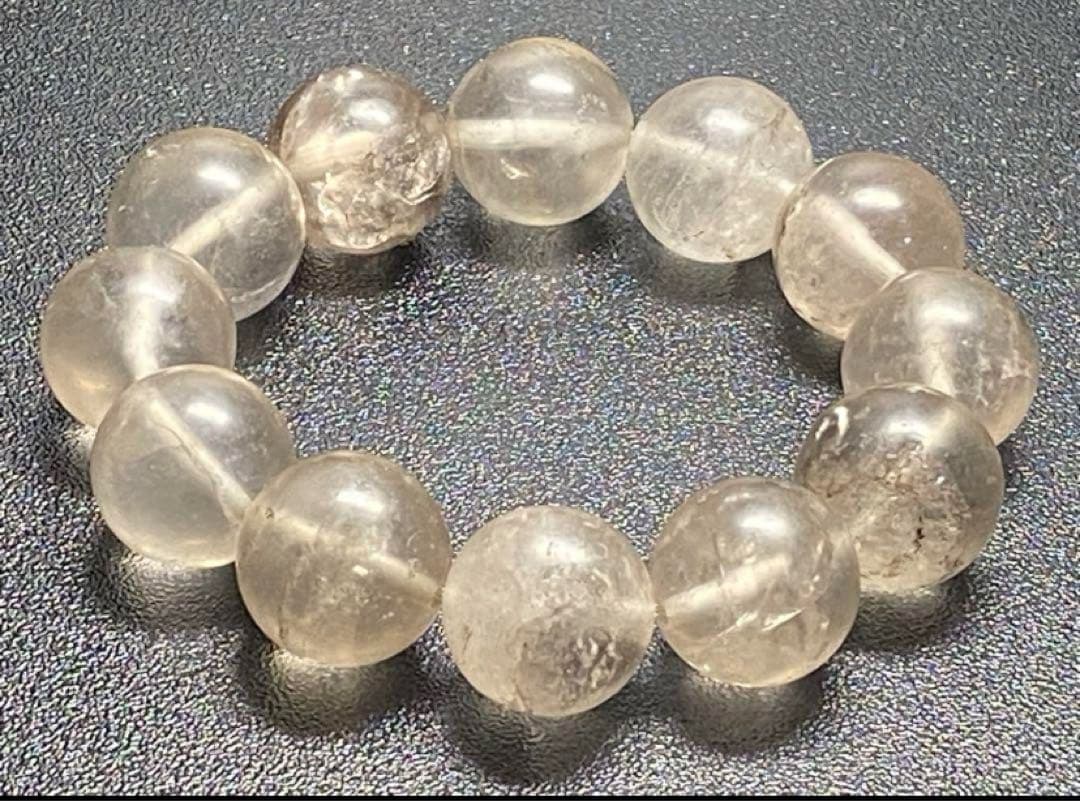 ザギ水晶 19mmザギマウンテンクォーツ　ブレスレット