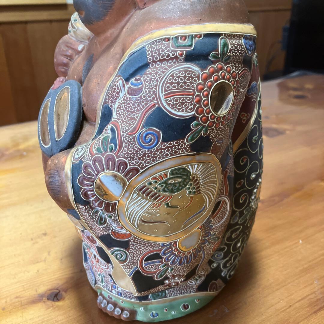 アンティーク　布袋尊 置物　九谷焼 縁起物　七福神