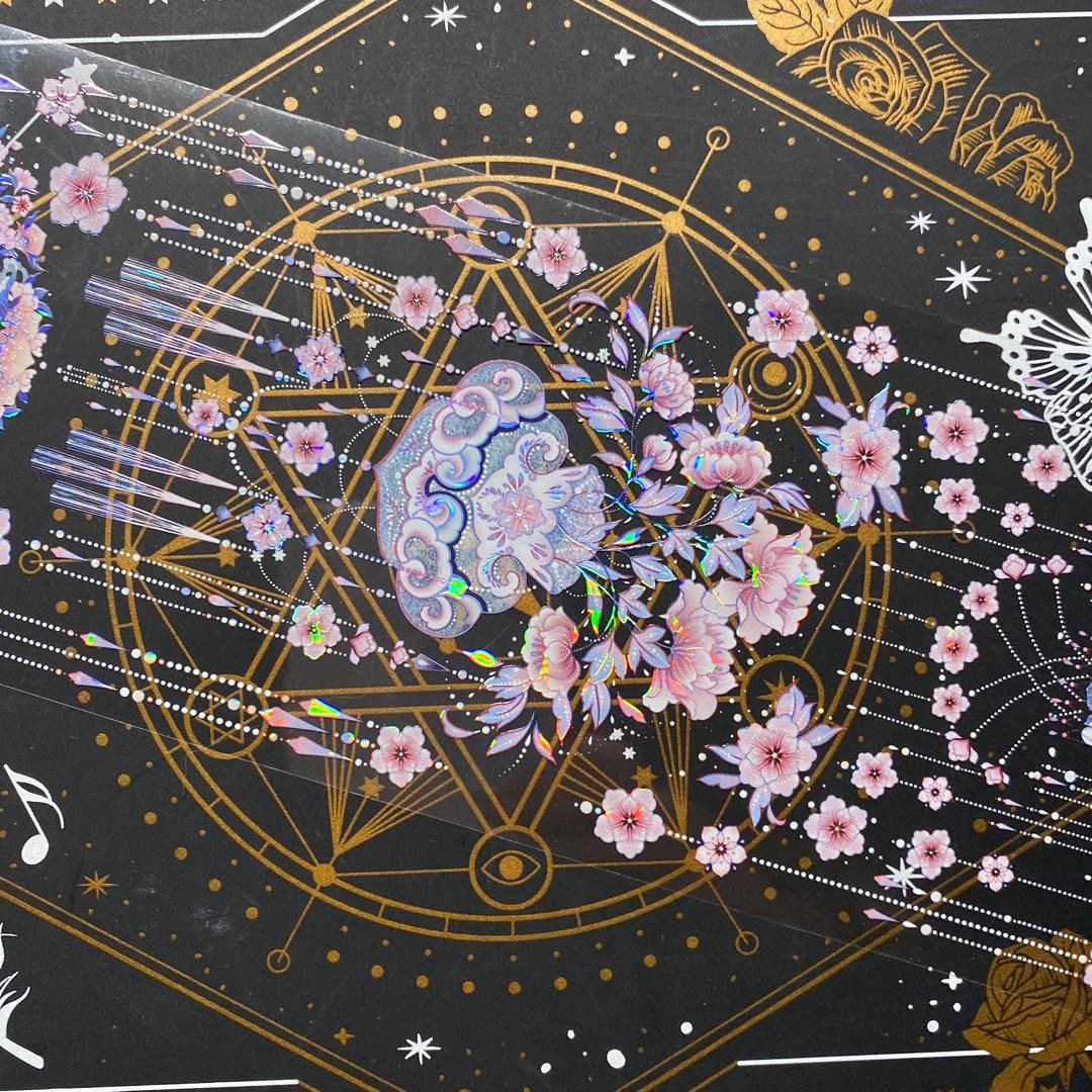 【9174】海外　マステ　中古巻　貝殻光マスキングテープ　半透明　古風装飾系