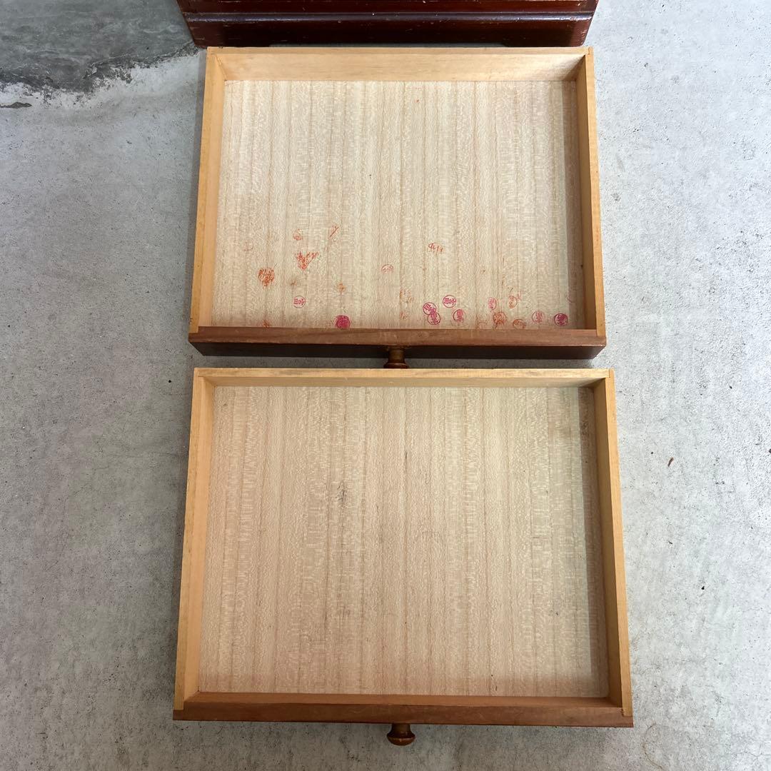 昭和レトロ 木製 薬箱 ミニチェスト 箪笥 引き出し収納 22杯10段 蚤の市