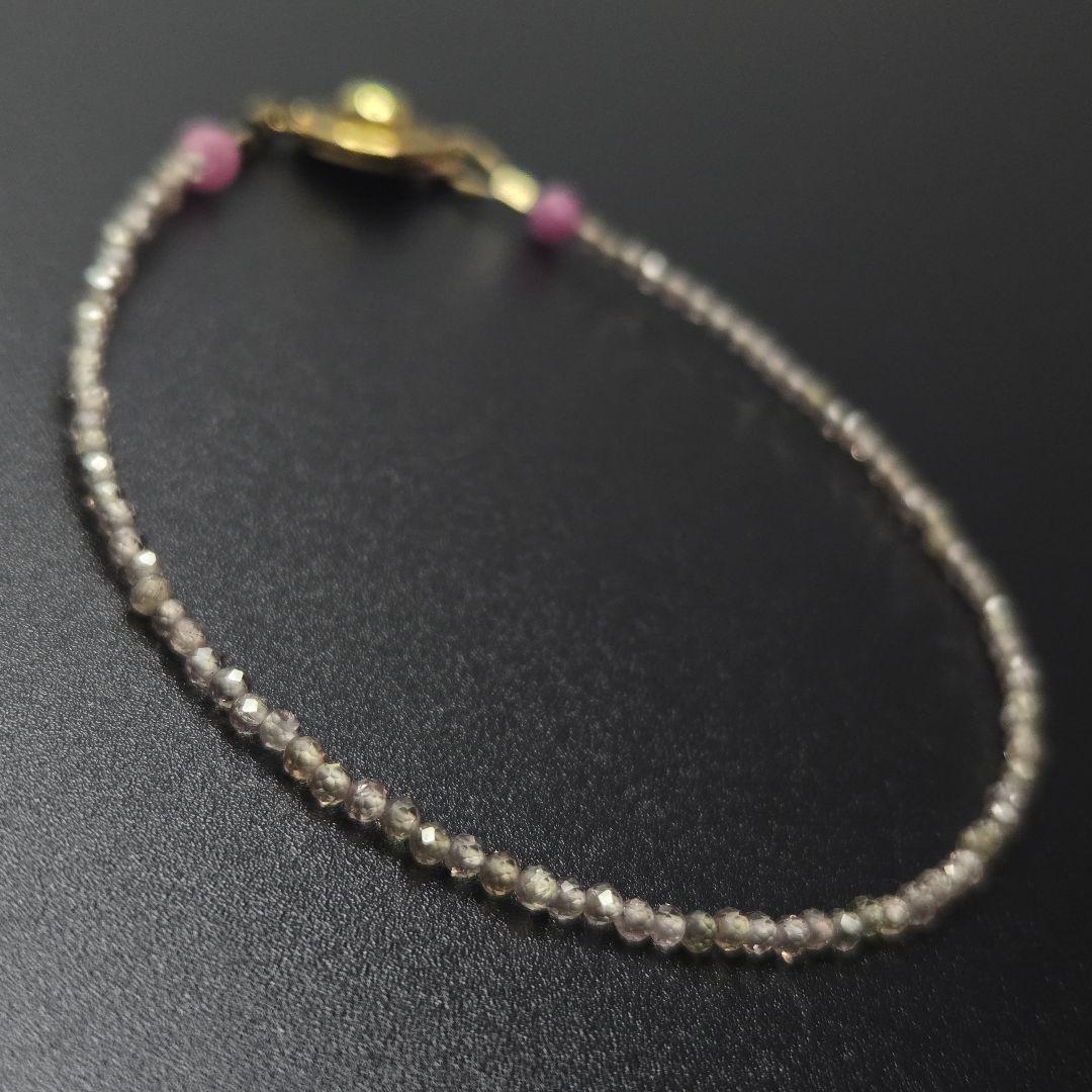 【超希少石/最強品質】カラーチェンジガーネット＊約2mm＊　天然石ブレスレット