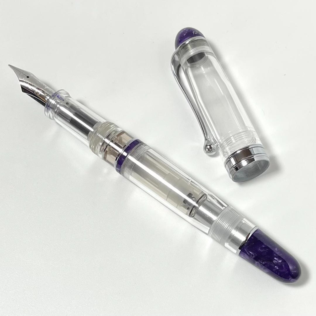 【ほぼ未使用】アウロラ 88 ミネラーレ アメジスト 万年筆 EF（極細）