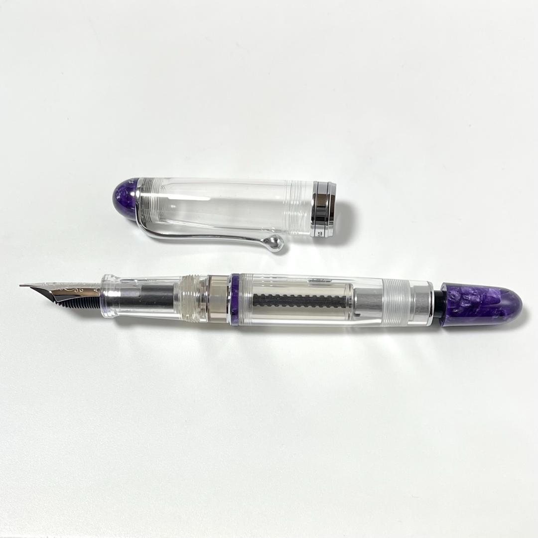 【ほぼ未使用】アウロラ 88 ミネラーレ アメジスト 万年筆 EF（極細）