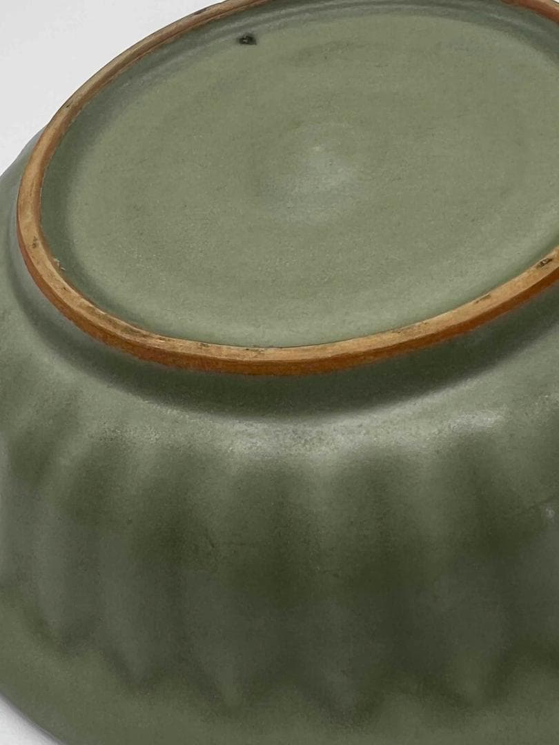 南宋時代　青磁　龍泉窯双魚盤　青磁皿　唐物　古賞物　時代物　(A-72)