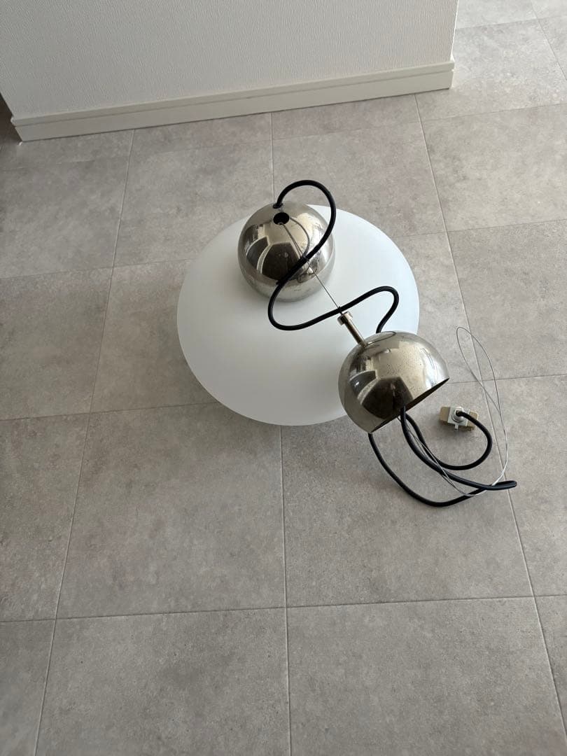 廃盤品 IKEA デイサ ペンダントライト ホワイトシェード ミッドセンチュリー