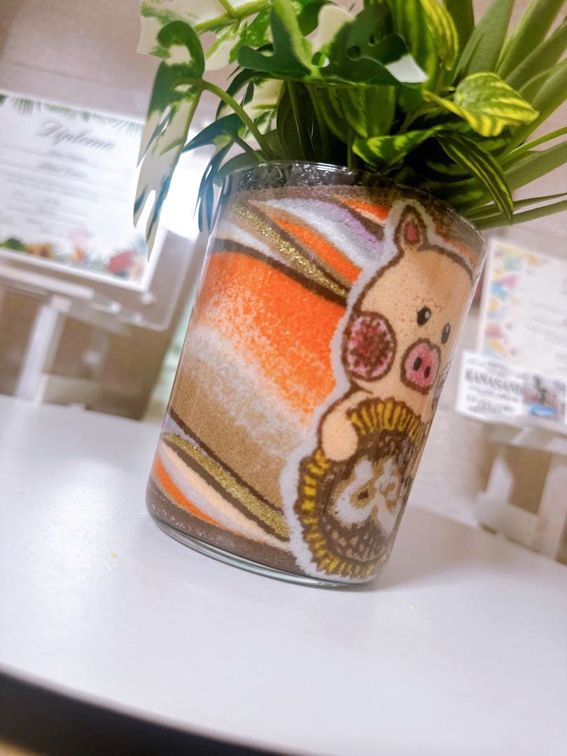 カラーサンドアート　周年祝い