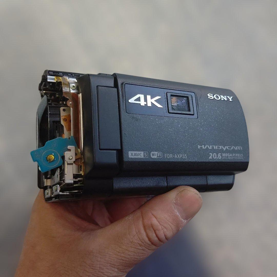 SONY FDR-AXP35 4Kビデオカメラと修理パーツ 訳あり