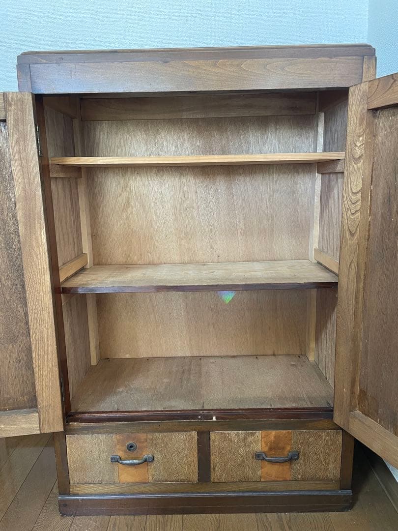 木製チェッカー模様　収納棚