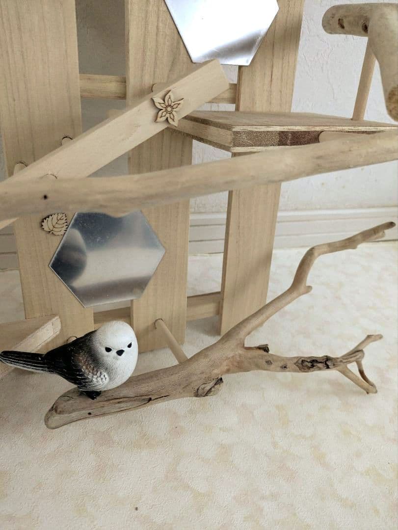 バードアスレチック　流木　壁掛け 止まり木 37バードトイ　バードジム