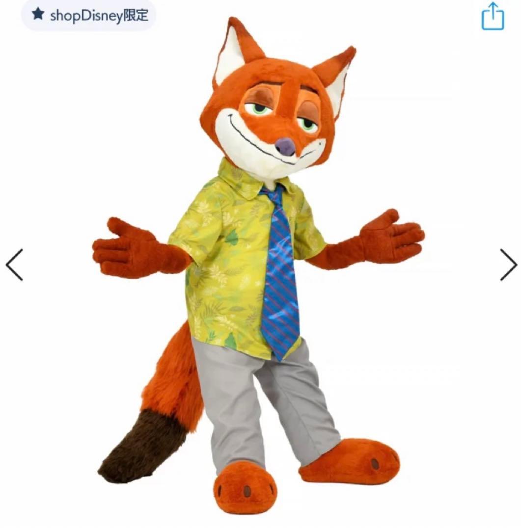ディズニーストア ズートピア 等身大ニック 120cm ぬいぐるみ