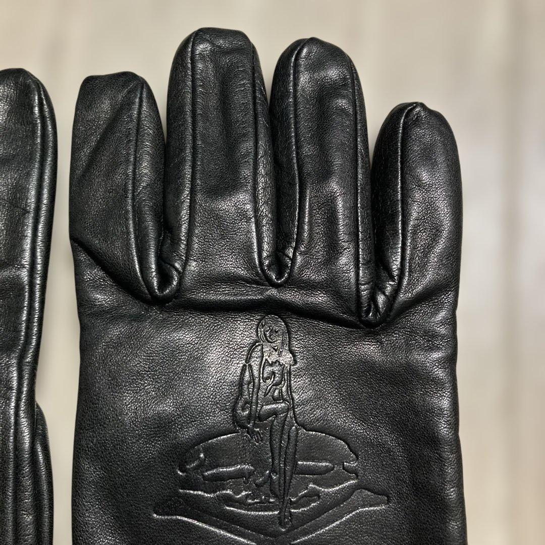 ヒステリックグラマー レザーグローブ　スタッズ　黒