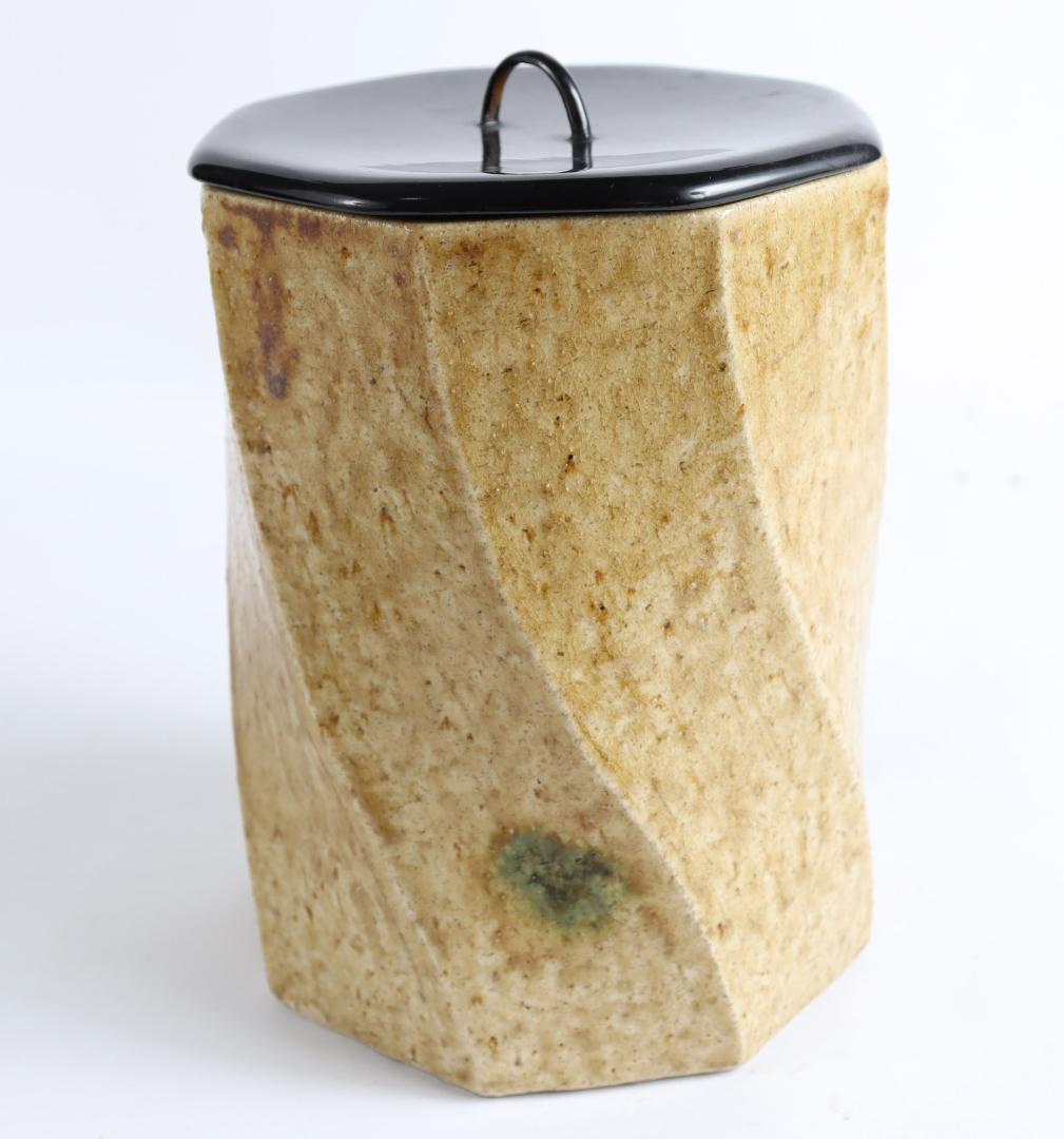 茶道具 黄瀬戸 水指 加藤作助 共箱