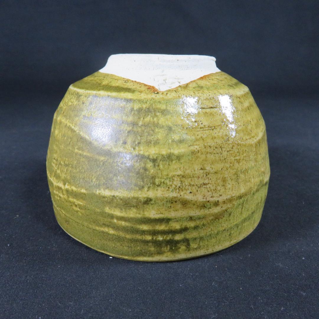 黄斑釉 茶碗 喜夫 木箱 共箱 茶道具 抹茶碗 茶器