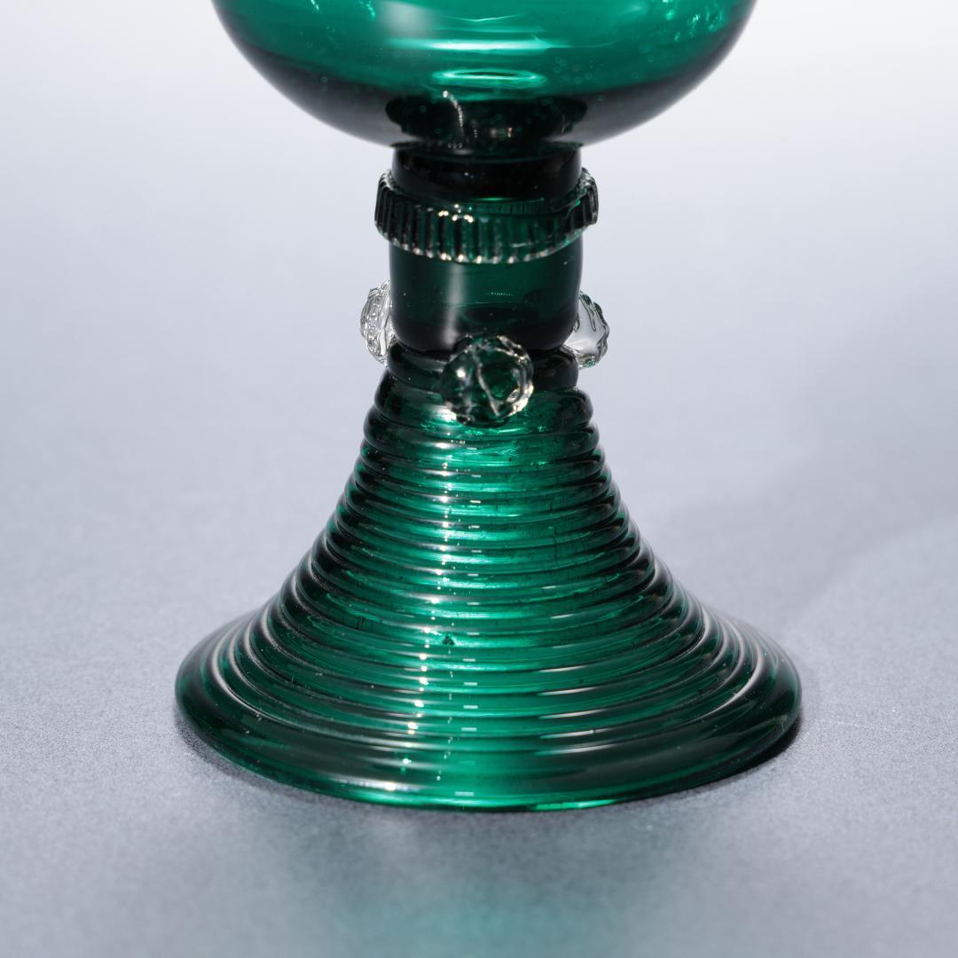 アンティークグラス　レーマーグラス　グリーン白縁　R1342ダI