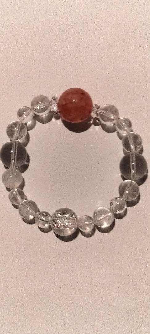 まさ　希少大珠ライモナイトインクォーツ18ミリ　大珠アイリスクォーツ